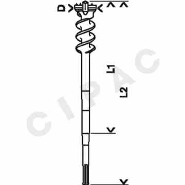 Cipac BOSCH - FORET HÉLICOÏDAL À MULTI-TAILLANT SDS-MAX-9, BREAK THROUGH 45 X 450 X 600 MM - 1618596455