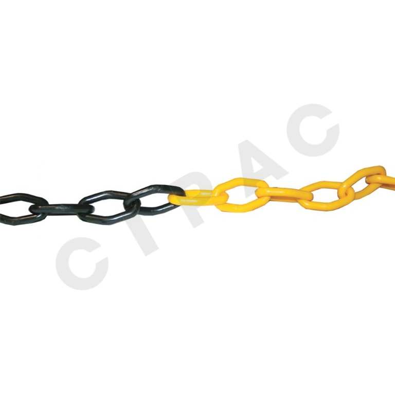 Cipac COLOR LINE - Chaîne de signalisation - Ø 6,5 mm x 25 m - noir/jaune - VM 184975