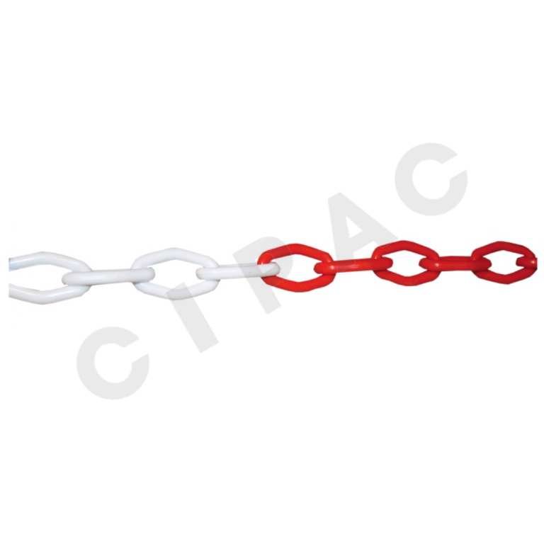 Cipac COLOR LINE - Chaîne de signalisation - Ø 6,5 mm x 25 m - rouge/blanc - VM 185001