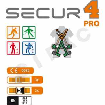 Cipac SECURX - Harnais de sécurité - Secur 4 Pro - M-XL - SX 102110
