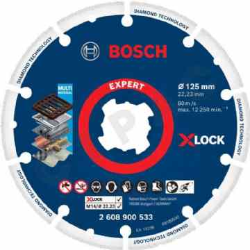 Cipac BOSCH - X-LOCK DISQUE DIAMANTÉS MÉTAL125X22.23MM - 2608900533