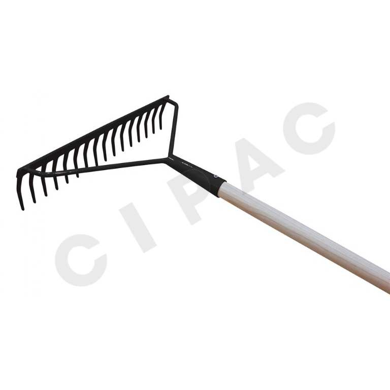 Cipac SOLID - Versterkte gebogen tandenhark - met houten handvat - MD 488500