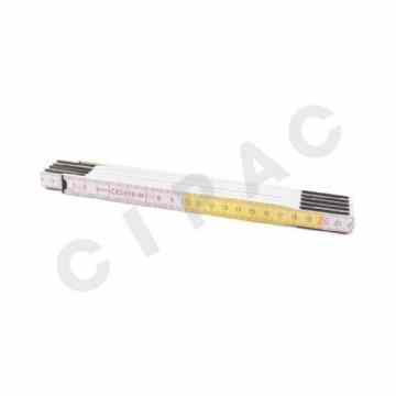 Cipac SOLID - Mètre pliant bois PRO 2 m x 16 mm blanc - type TOP 5000 - ZE 105159
