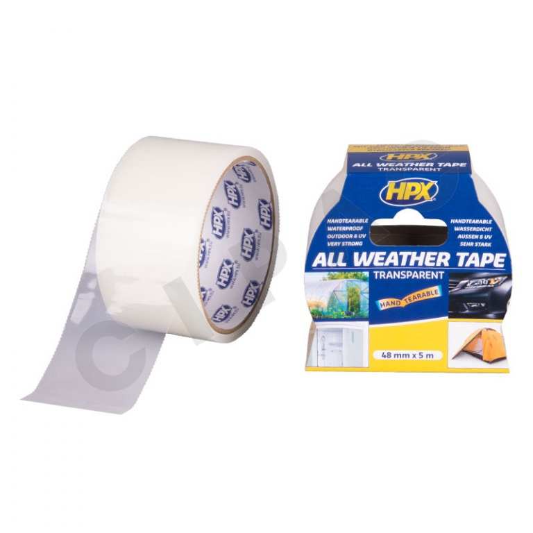 Cipac HPX - HPX TAPE ALL WEATHER 48MM X 5 METRES TRANSPARENT - AT4805