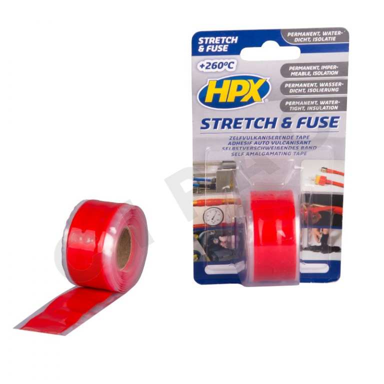Cipac HPX - STRETCH & FUSE ZELFVULKANISERENDE TAPE - ROOD 25MM X 3M - SO2503