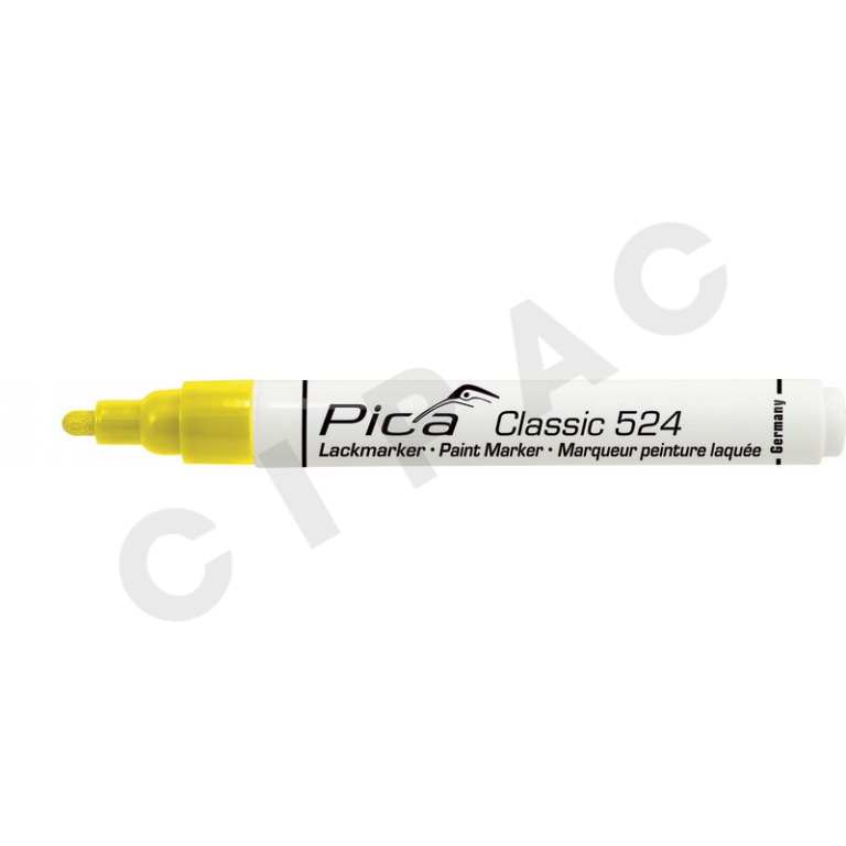 Cipac PICA - PAINT-/INDUSTRY MARKER 2-4MM, ROUND TIP, YELLOW - PIC52444