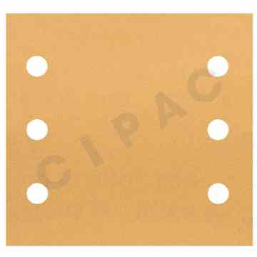 Cipac BOSCH - **SUP** ABRASIF C470 BEST FOR WOOD AND PAINT, 115 X 107 MM, GRAIN 240, 6 TROUS, 10X (REMPLACE PAR 2608900895) - 2608607460