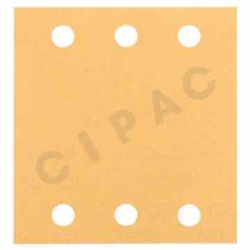 Cipac BOSCH - **SUP** ABRASIF C470 BEST FOR WOOD AND PAINT, 115 X 107 MM, GRAIN 40, 6 TROUS, 10X (REMPLACE PAR 2608900890) - 2608607455