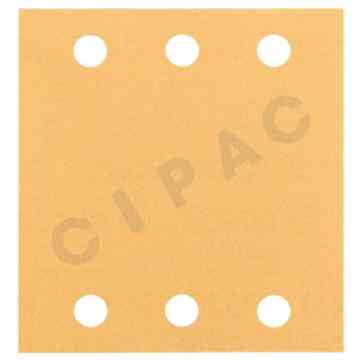 Cipac BOSCH - **SUP** ABRASIF C470 BEST FOR WOOD AND PAINT, 115 X 107 MM, GRAIN 40, 6 TROUS, 10X (REMPLACE PAR 2608900890) - 2608607455