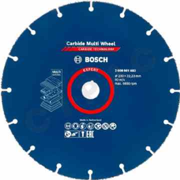 Cipac BOSCH - EXPERT X-LOCK DOORSLIJPSCHIJF CARBIDE MULTI WHEEL 230MM - 2608901682