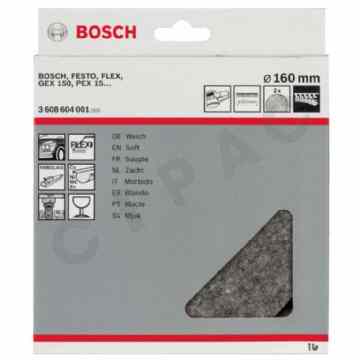 Cipac BOSCH - FEUTRE À POLIR SOUPLE GEX 150, 160 MM 2X - 3608604001
