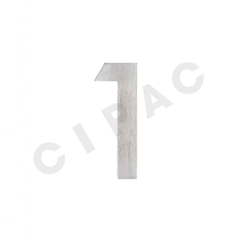 Cipac HDD - CHIFFRE PLAT PETIT AUTOCOLLANT 1 INOX PLUS - 2.361.000