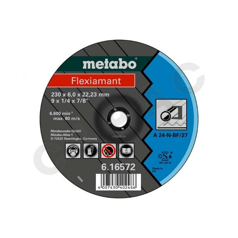 Cipac METABO - FLEXIAMANT 230 X 6,0 X 22,23 ACIER, SF 27 - 616572000