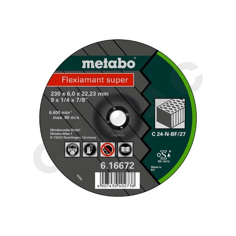 Cipac METABO - FLEXIAMANT SUPER 125 X 6,0 X 22,23 PIERRE, SF 27 - 616731000
